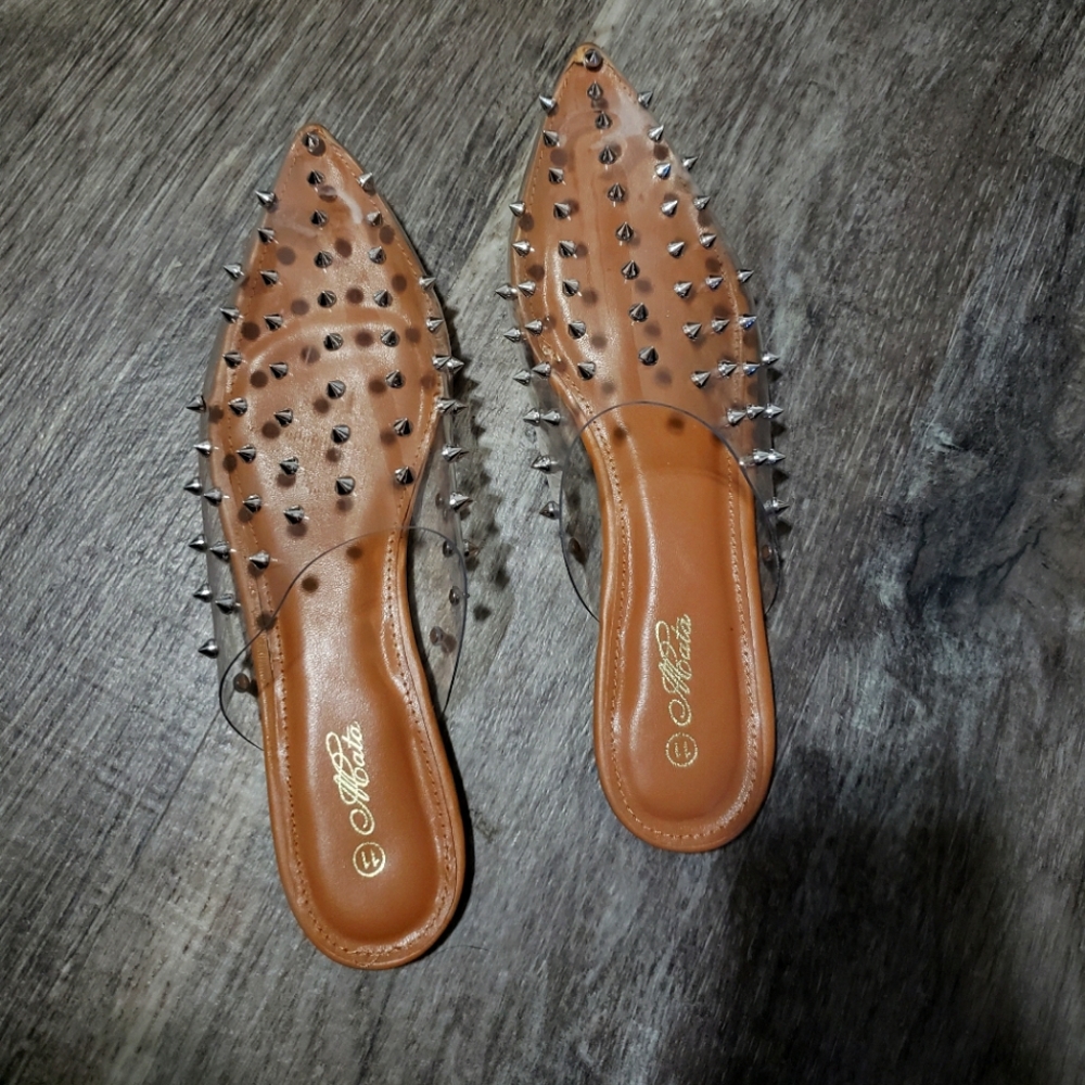 Studded Invisible Mules